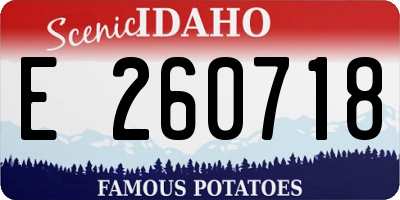 ID license plate E260718