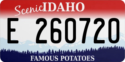 ID license plate E260720