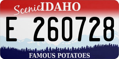 ID license plate E260728
