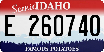ID license plate E260740
