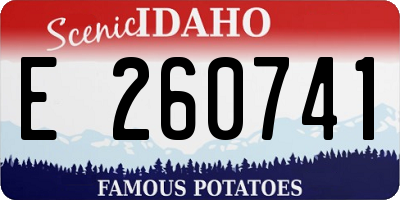 ID license plate E260741