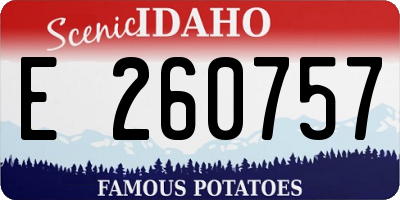 ID license plate E260757