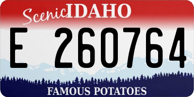 ID license plate E260764