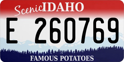 ID license plate E260769