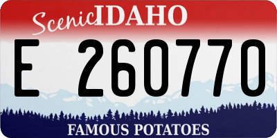 ID license plate E260770