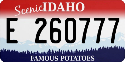 ID license plate E260777