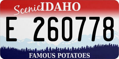 ID license plate E260778