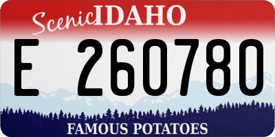 ID license plate E260780