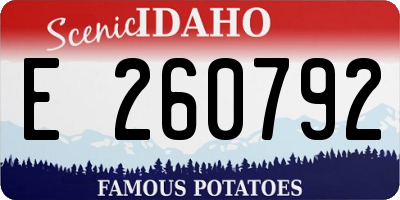 ID license plate E260792
