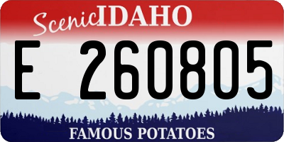 ID license plate E260805