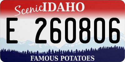 ID license plate E260806