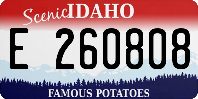 ID license plate E260808