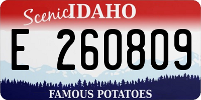 ID license plate E260809