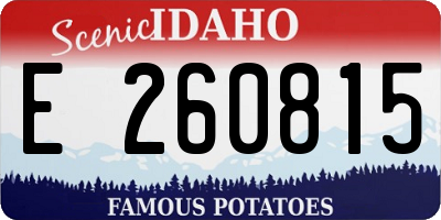 ID license plate E260815