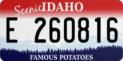 ID license plate E260816