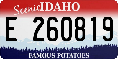 ID license plate E260819