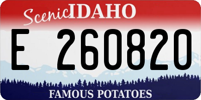 ID license plate E260820