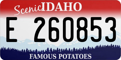 ID license plate E260853