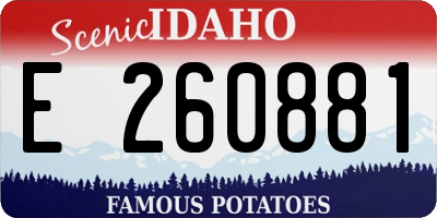ID license plate E260881