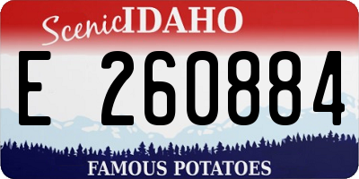 ID license plate E260884