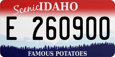ID license plate E260900