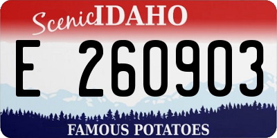 ID license plate E260903