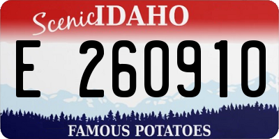 ID license plate E260910
