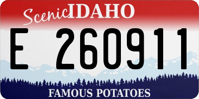 ID license plate E260911