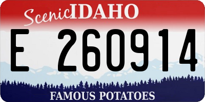 ID license plate E260914