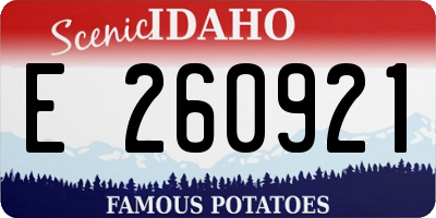 ID license plate E260921
