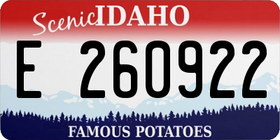 ID license plate E260922