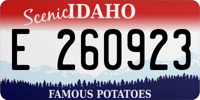 ID license plate E260923