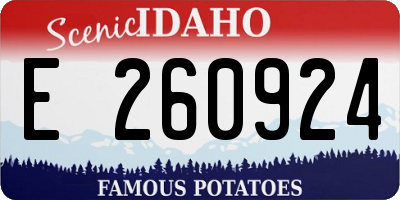ID license plate E260924