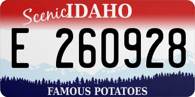 ID license plate E260928