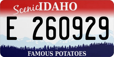 ID license plate E260929