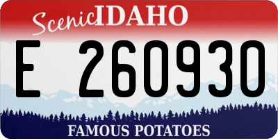 ID license plate E260930