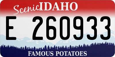 ID license plate E260933