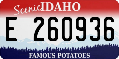 ID license plate E260936
