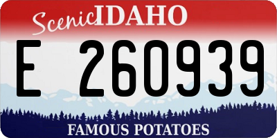 ID license plate E260939