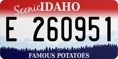 ID license plate E260951