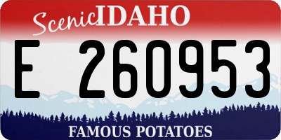 ID license plate E260953