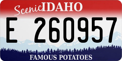 ID license plate E260957