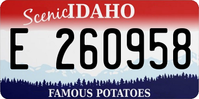 ID license plate E260958
