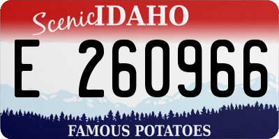 ID license plate E260966