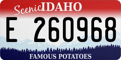 ID license plate E260968