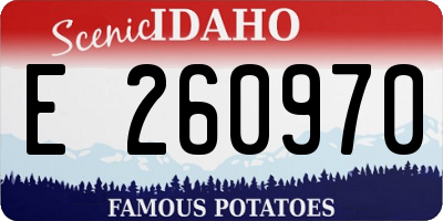ID license plate E260970
