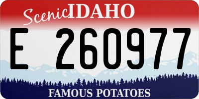 ID license plate E260977