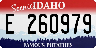ID license plate E260979