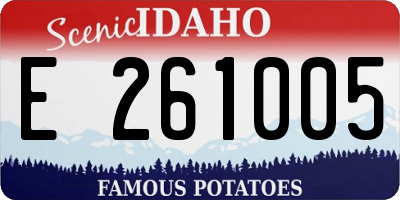 ID license plate E261005