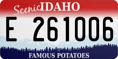ID license plate E261006